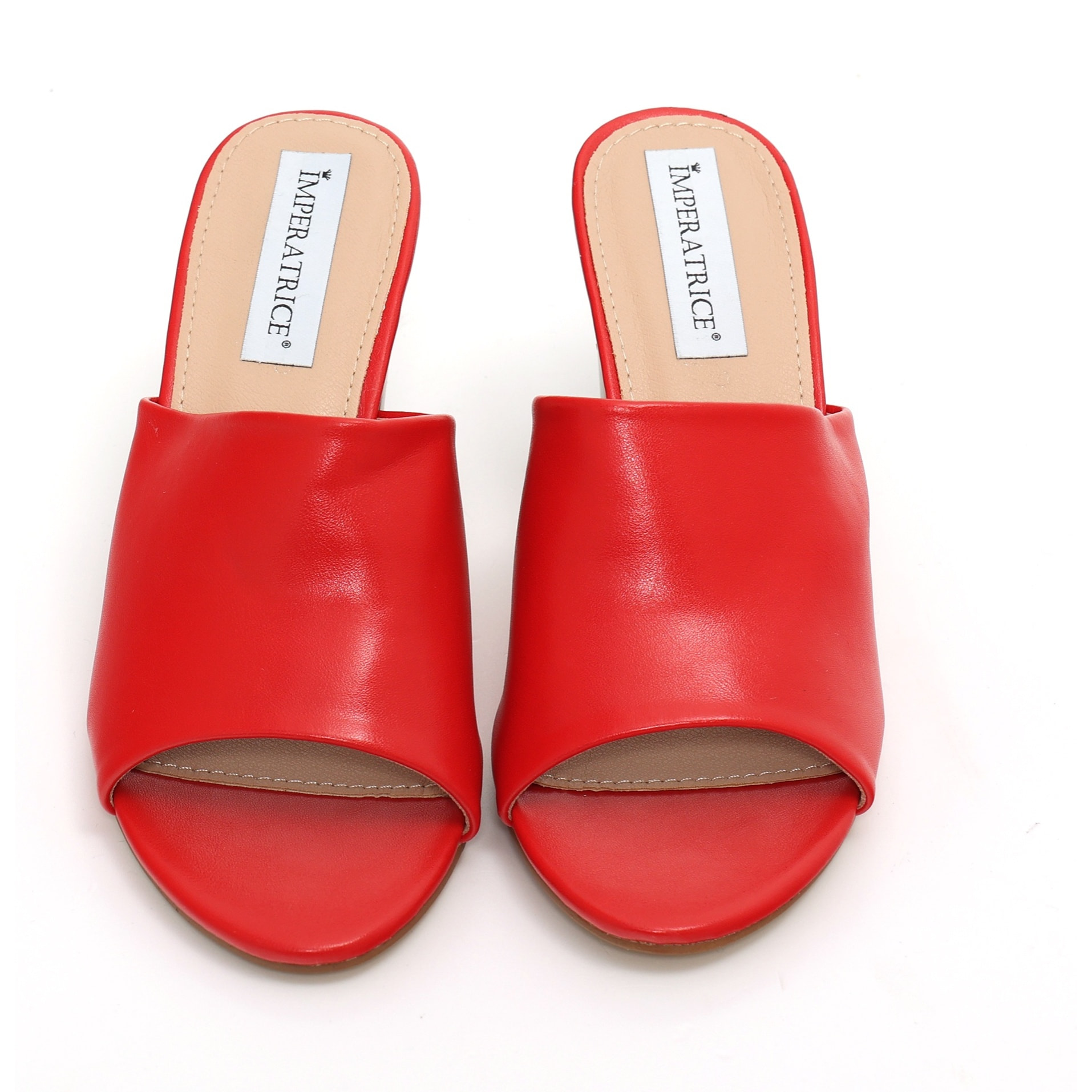 Sandali in simil pelle con tacco alto comodo