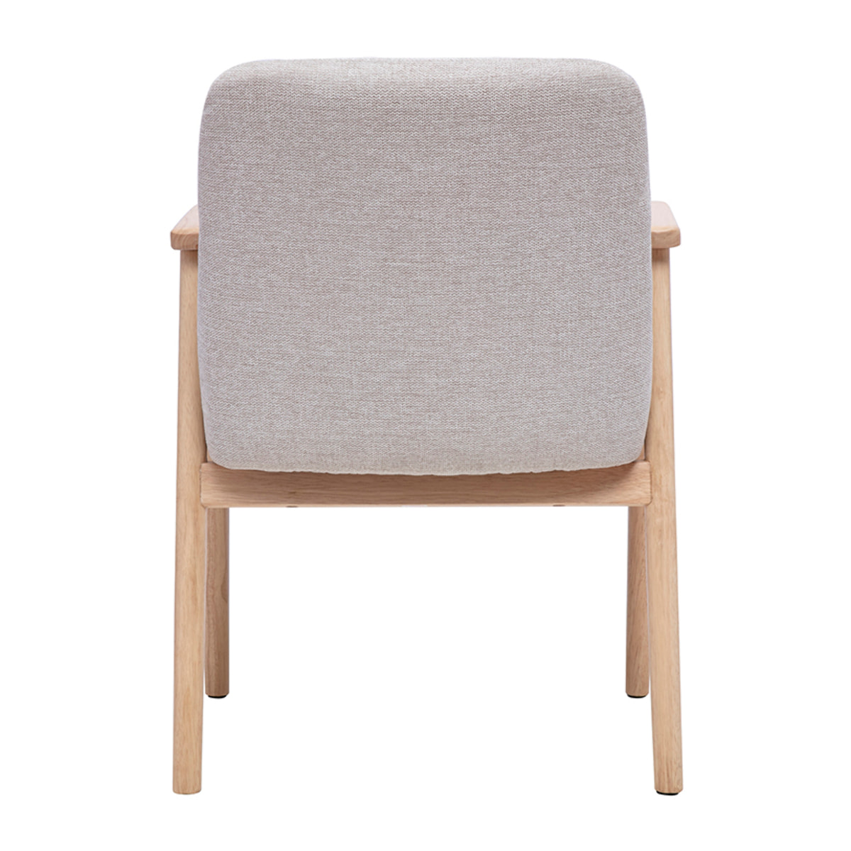 Chaises en tissu effet velours texturé beige et bois clair (lot de 2) KITTY
