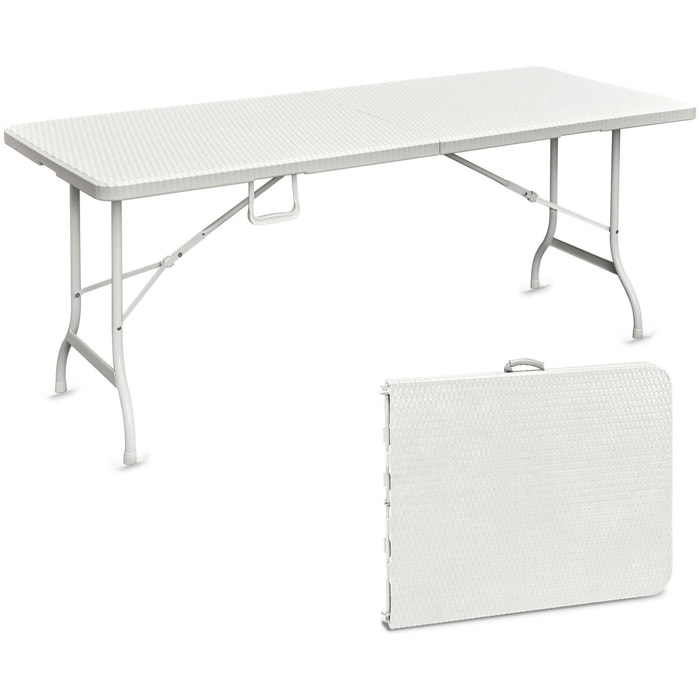 Levante - Tavolo Da Giardino Portatile 180X75 Cm - Bianco