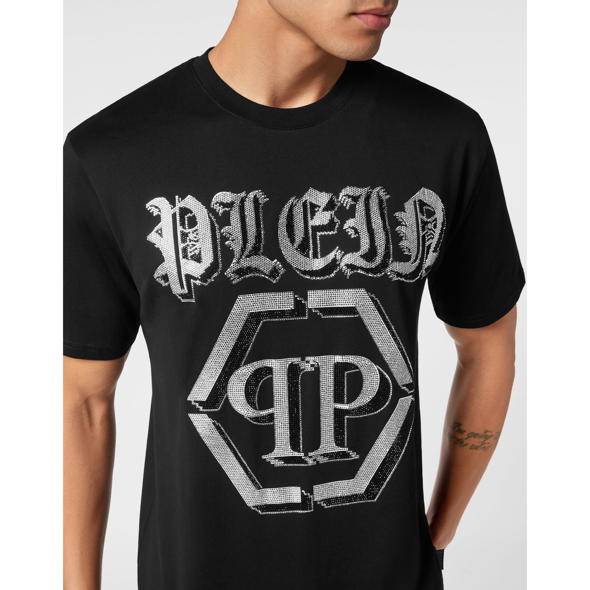 PHILIPP PLEIN Maglietta a girocollo CHROME