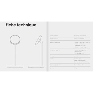 Chargeur CASYX 2 en 1  Charge rapide Qi2 rouge