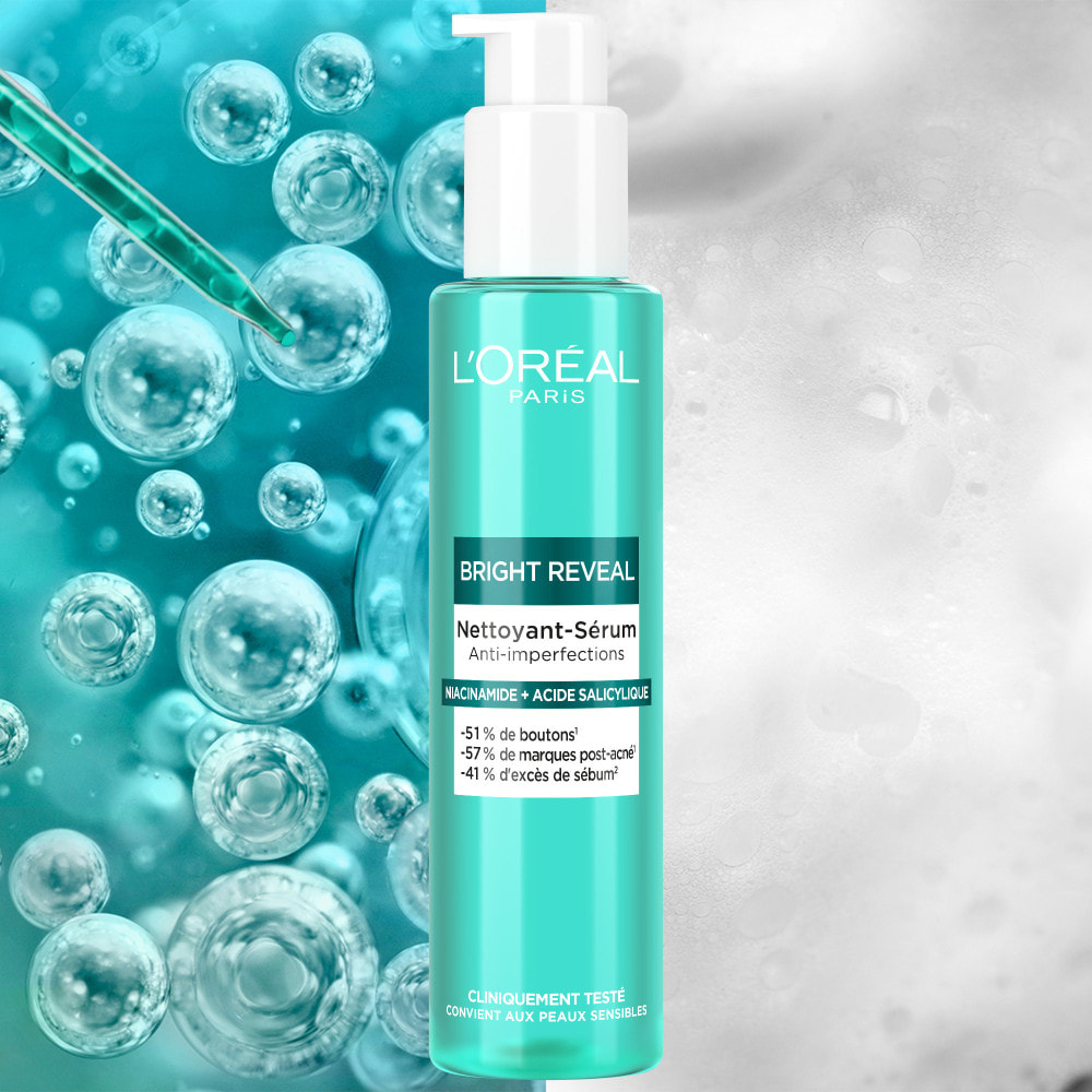 L'Oréal Paris Bright Reveal Nettoyant-Sérum Anti-Imperfections Niacinamide et Acide Salicylique 150ml
