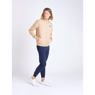 Tuta uomo collo in piedi e zip College Ash