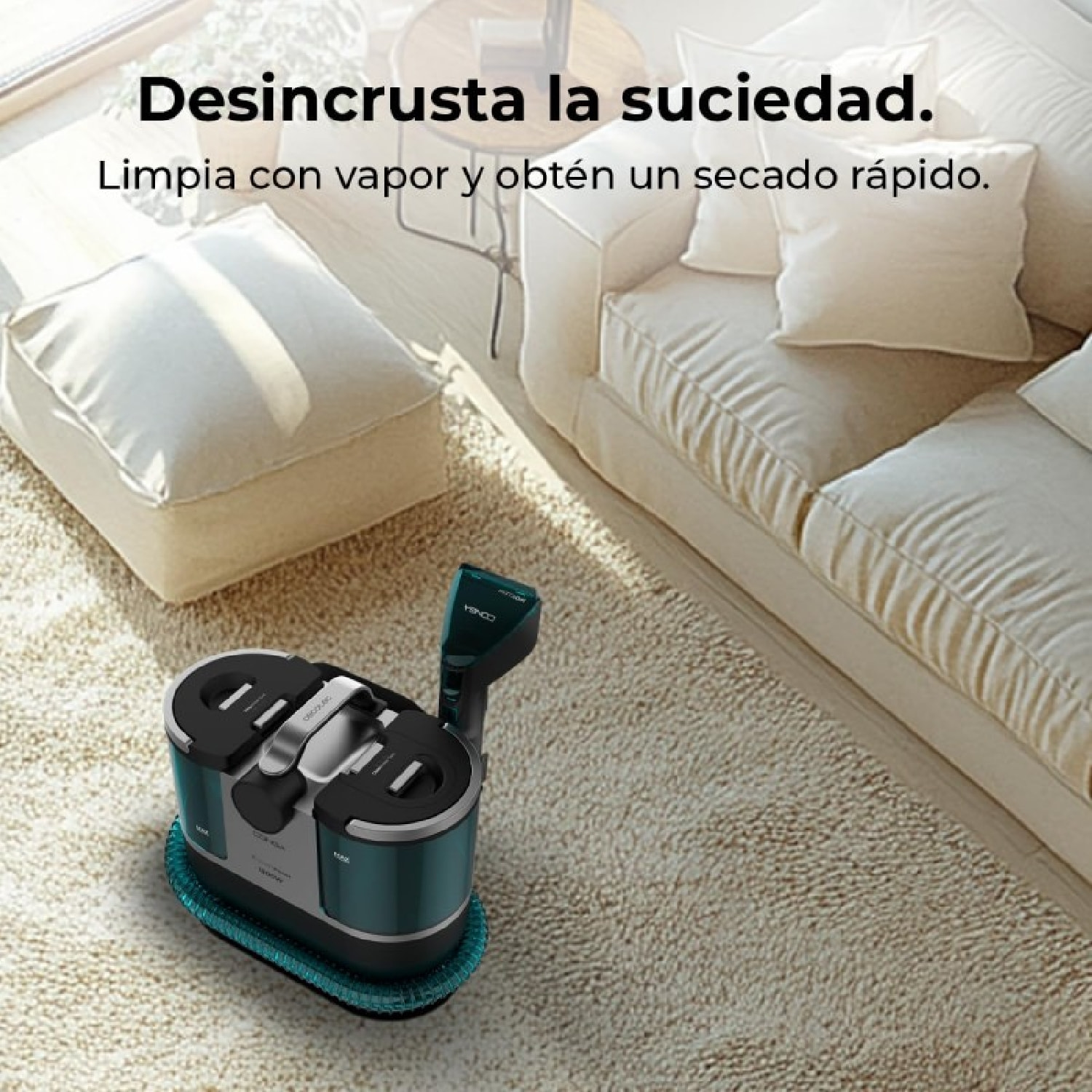 Cecotec Limpiatapicerías cable Conga 7000 Carpet&Spot Clean Steam XXL