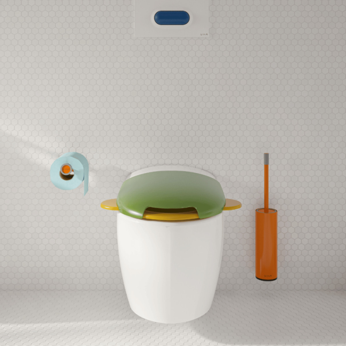 Abattant VITRA Sento Kids Vert et Jaune pour enfants