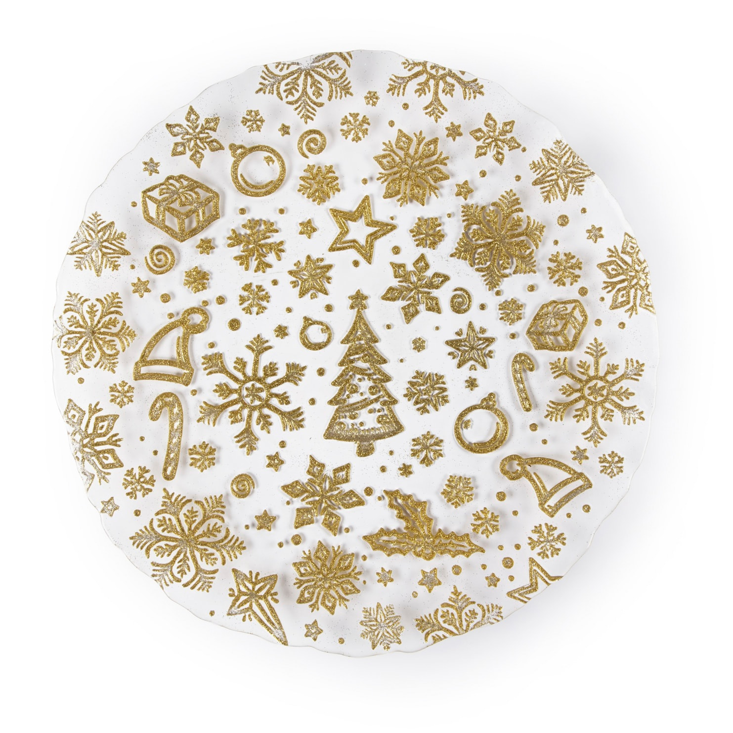 Set 2 Piatti Excelsa - Gold, Vetro Multicolore