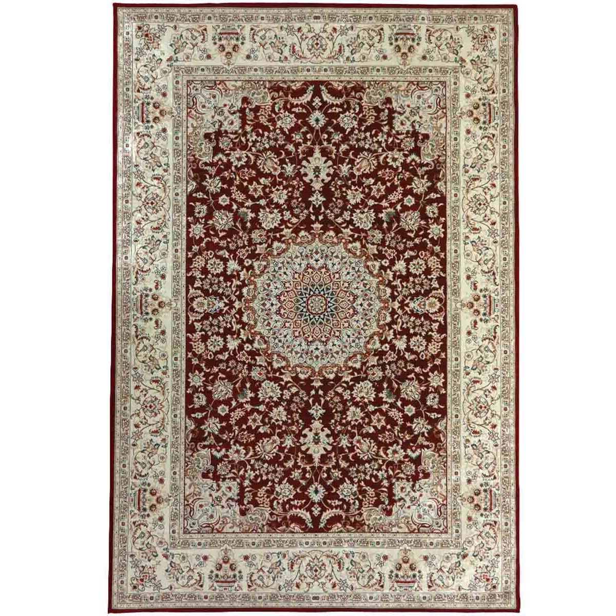 Tappeto Stile Persiano Finta Seta Colore Rosso