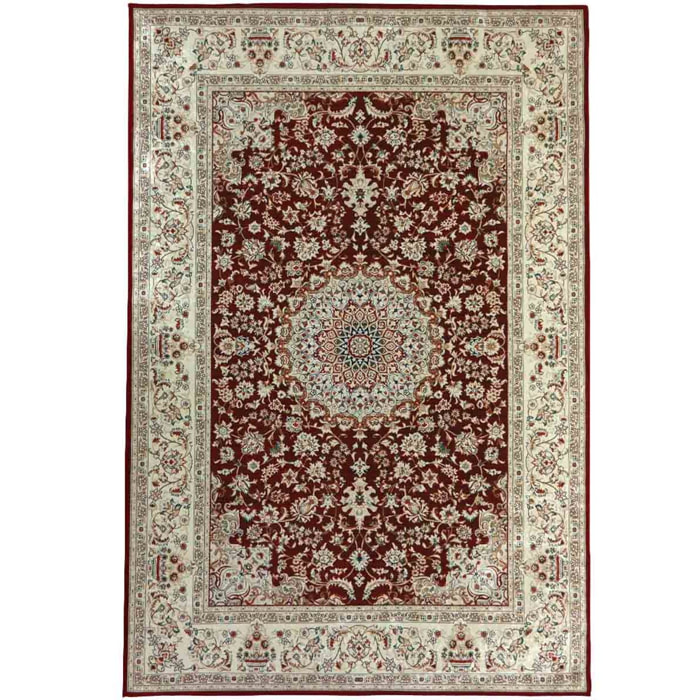 Tappeto Stile Persiano Finta Seta Colore Rosso