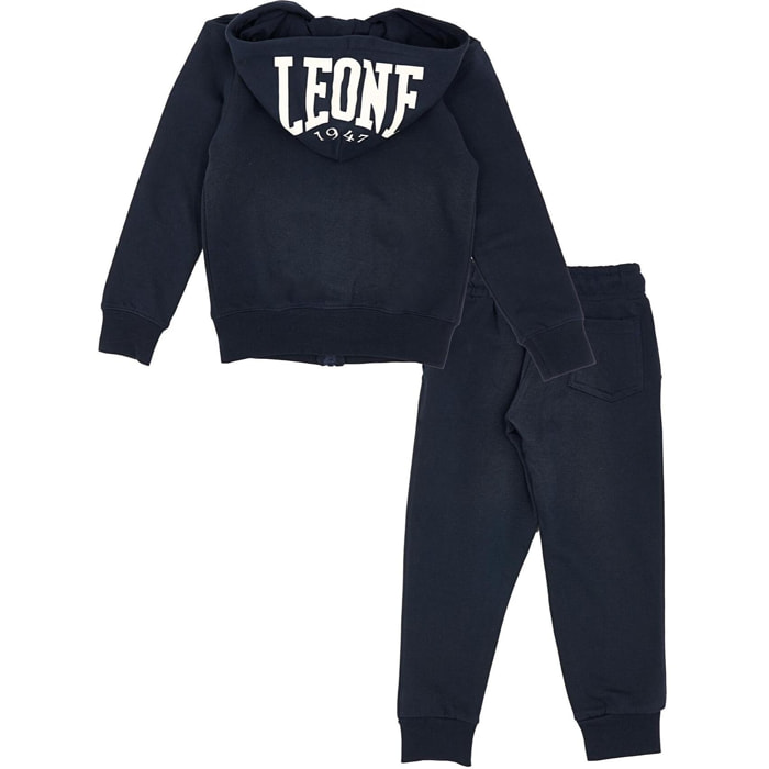 Chándal con capucha Lion para niño, chándal con cremallera completa Lion Fluo