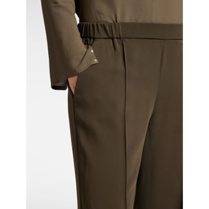 Elena Mirò - Pantaloni dalla gamba ampia - Verde militare