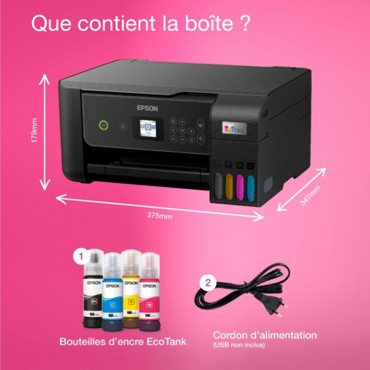 Imprimante jet d'encre EPSON EcoTank ET-2870