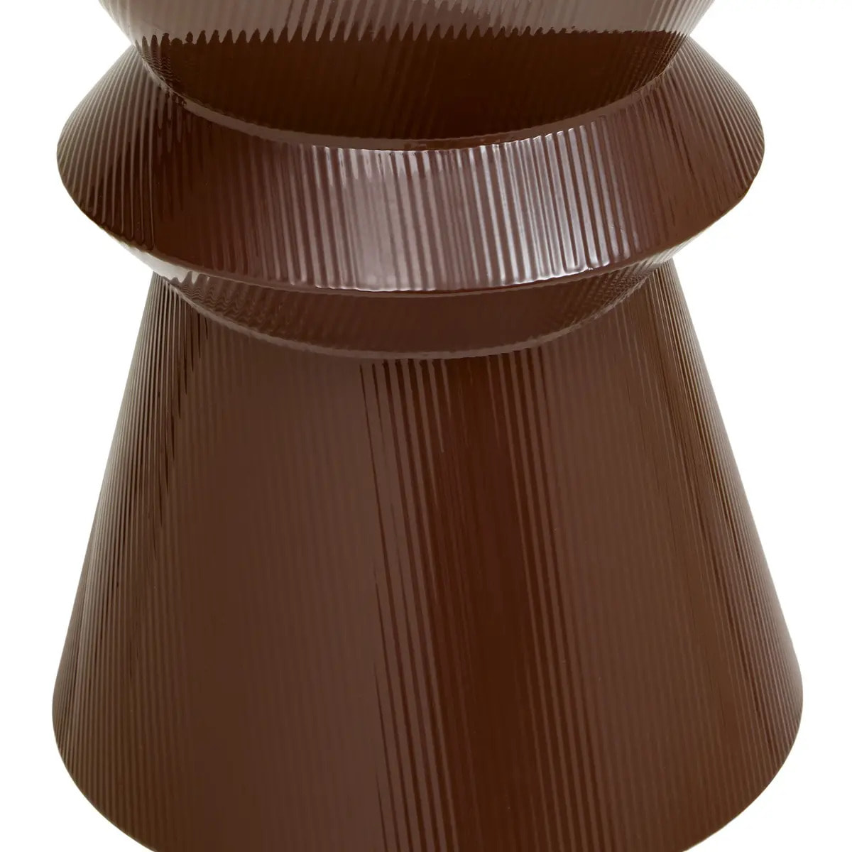Table d'appoint Maya ronde D.35,5cm marron