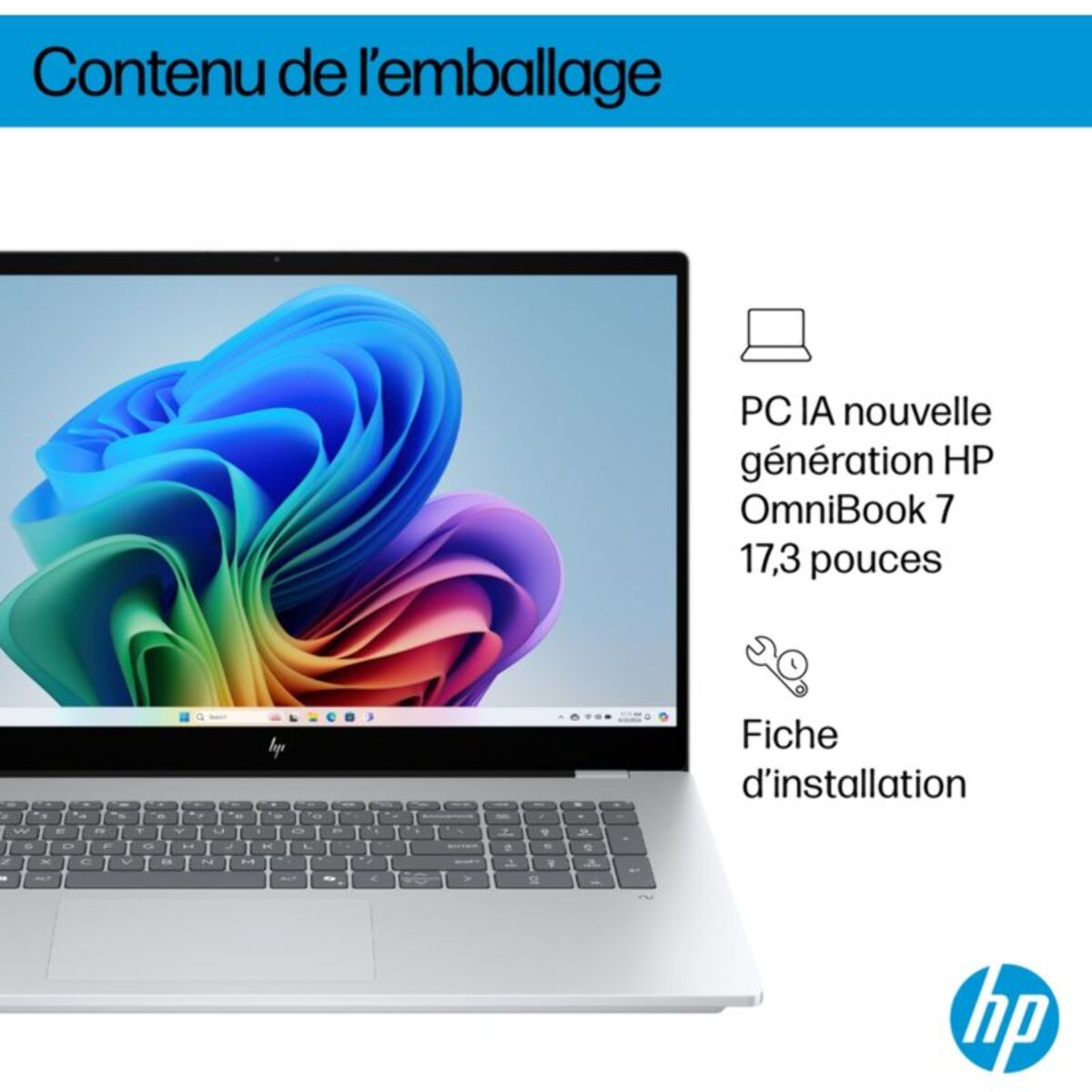Ordinateur portable HP OmniBook 7 17-dc0004nf 17,3" Intel Core Ultra 5 226V 16 Go RAM SSD 512 Go Copilot+PC