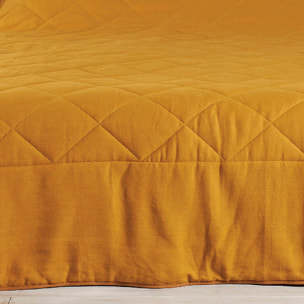 Jeté de lit en 100% lin - Cuivre