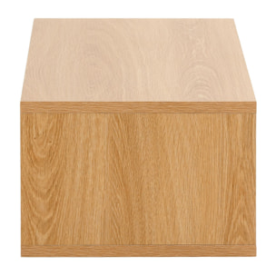 Mesa consola suspendida Auri 2 cajones efecto Roble