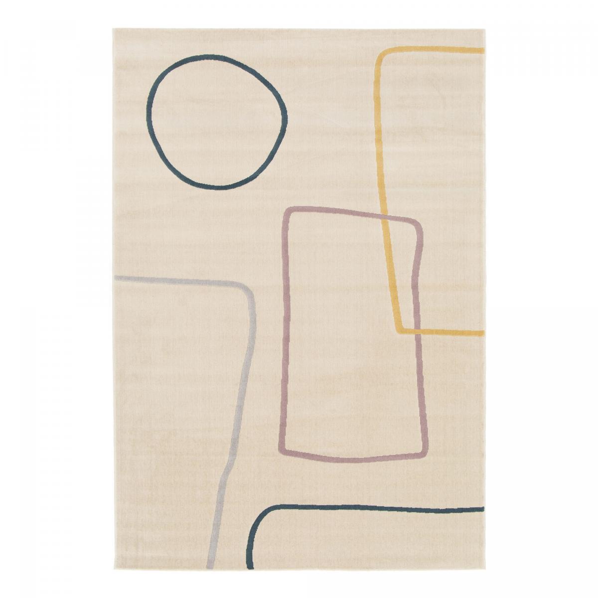 Tapis salon et chambre tissé motif abstrait GEPE