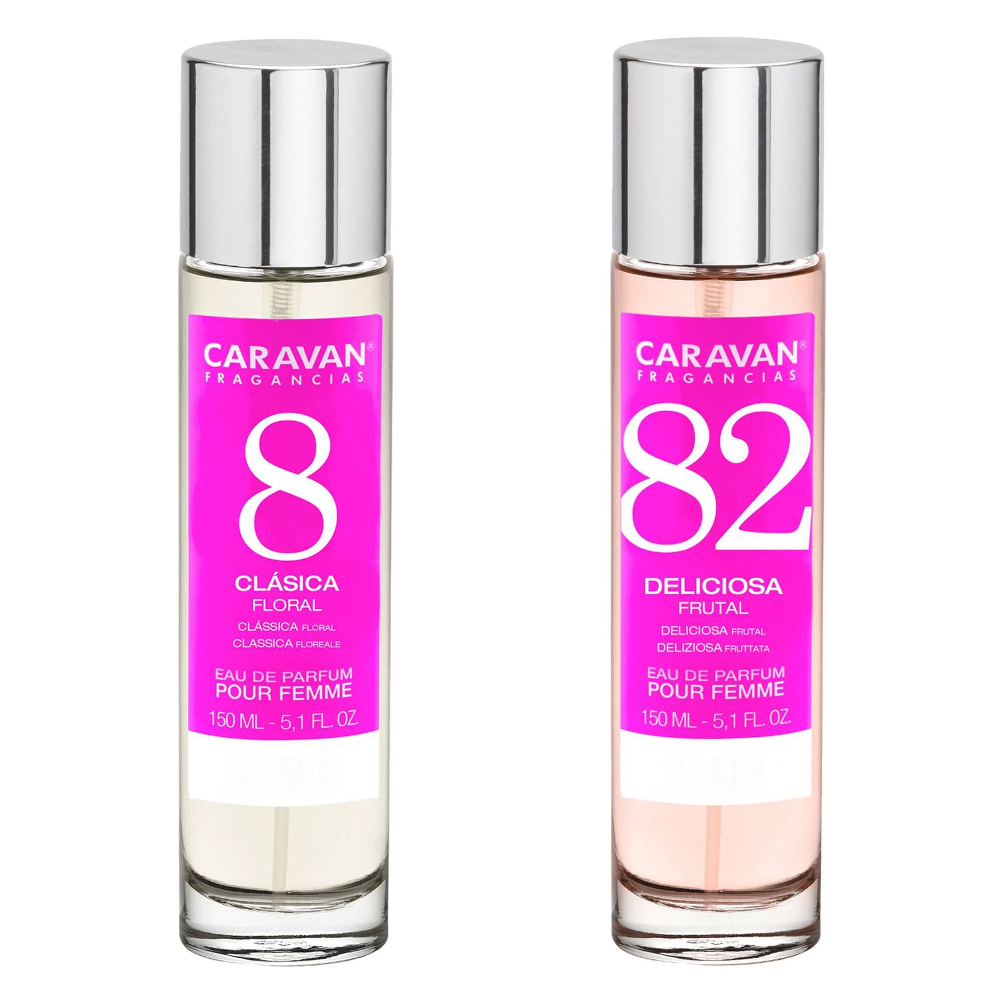 Caravan fragancias - caja de regalo con 2 perfumes: nº82 y nº8 de 150 ml, para mujer