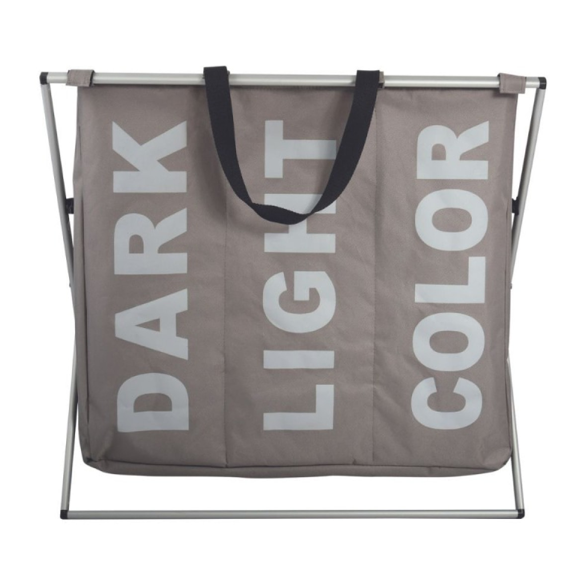 Panier à  linge 3 compartiments DARK LIGHT COLOR (3x30L) Taupe MSV