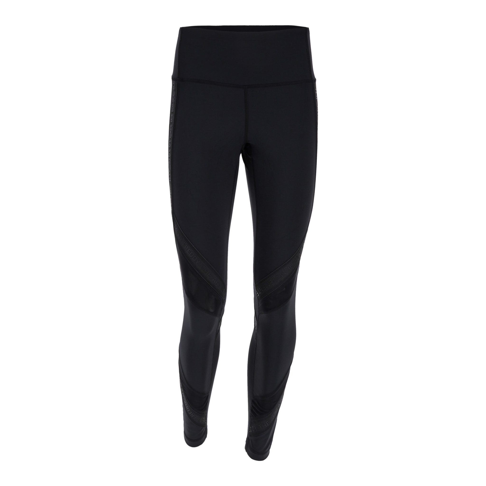 Leggings SuperFit 7/8 con nastro logato e inserti in mesh