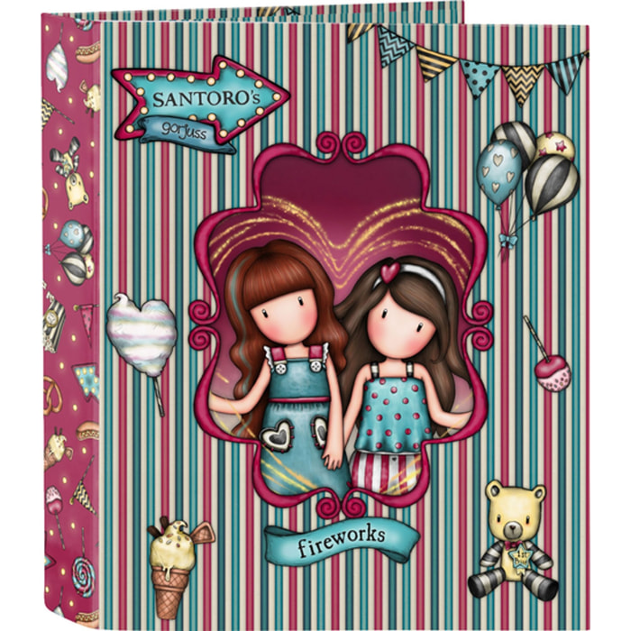 Carpeta f. 4 anillas 35mm lomo ancho gorjuss™ fairground "fireworks"