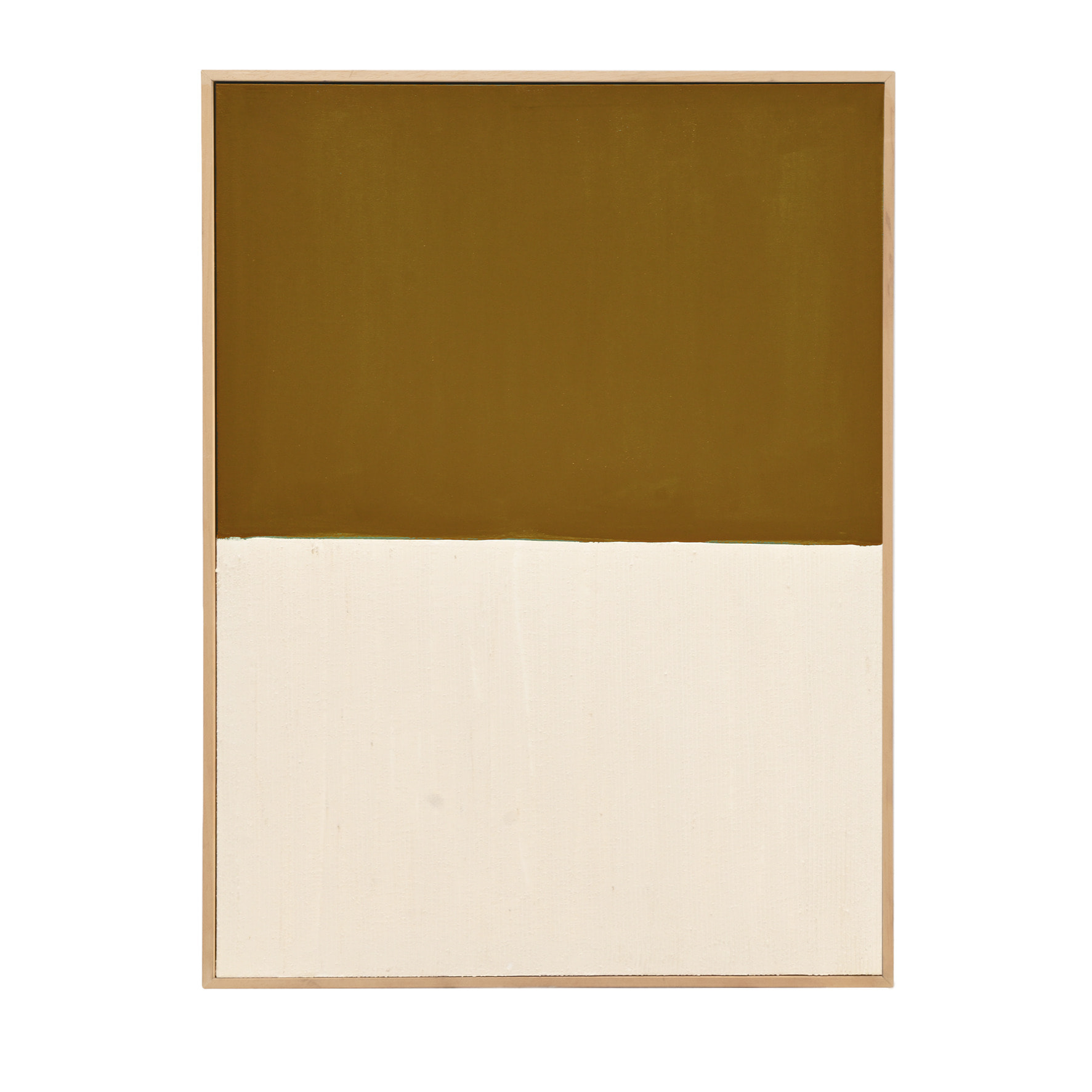Tableau moutarde et blanc décoratif sur coton avec cadre en bois peint à la main à la peinture l'huile en différentes tailles