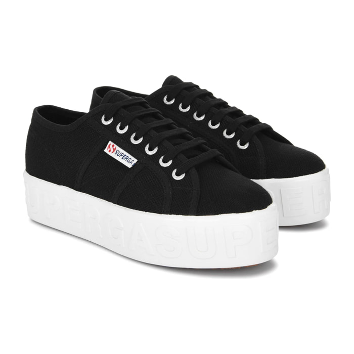 Scarpe da donna Superga Nero 2790 SHINY 3D LETTERING