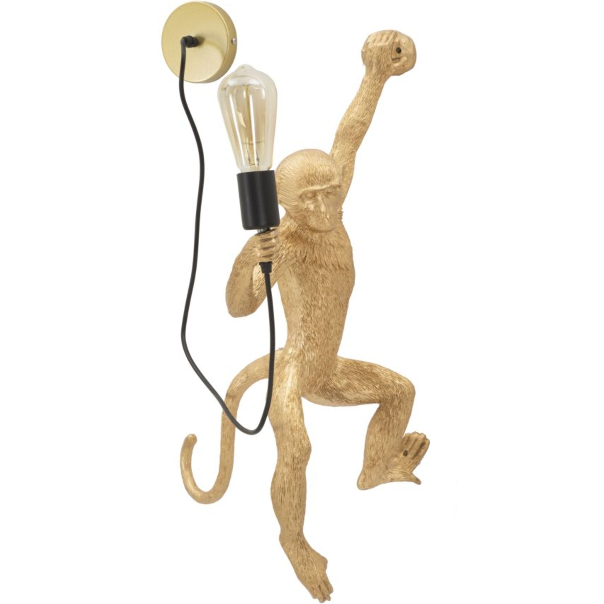 LAMPADA DA MURO MONKEY ORO CM 32X32X64