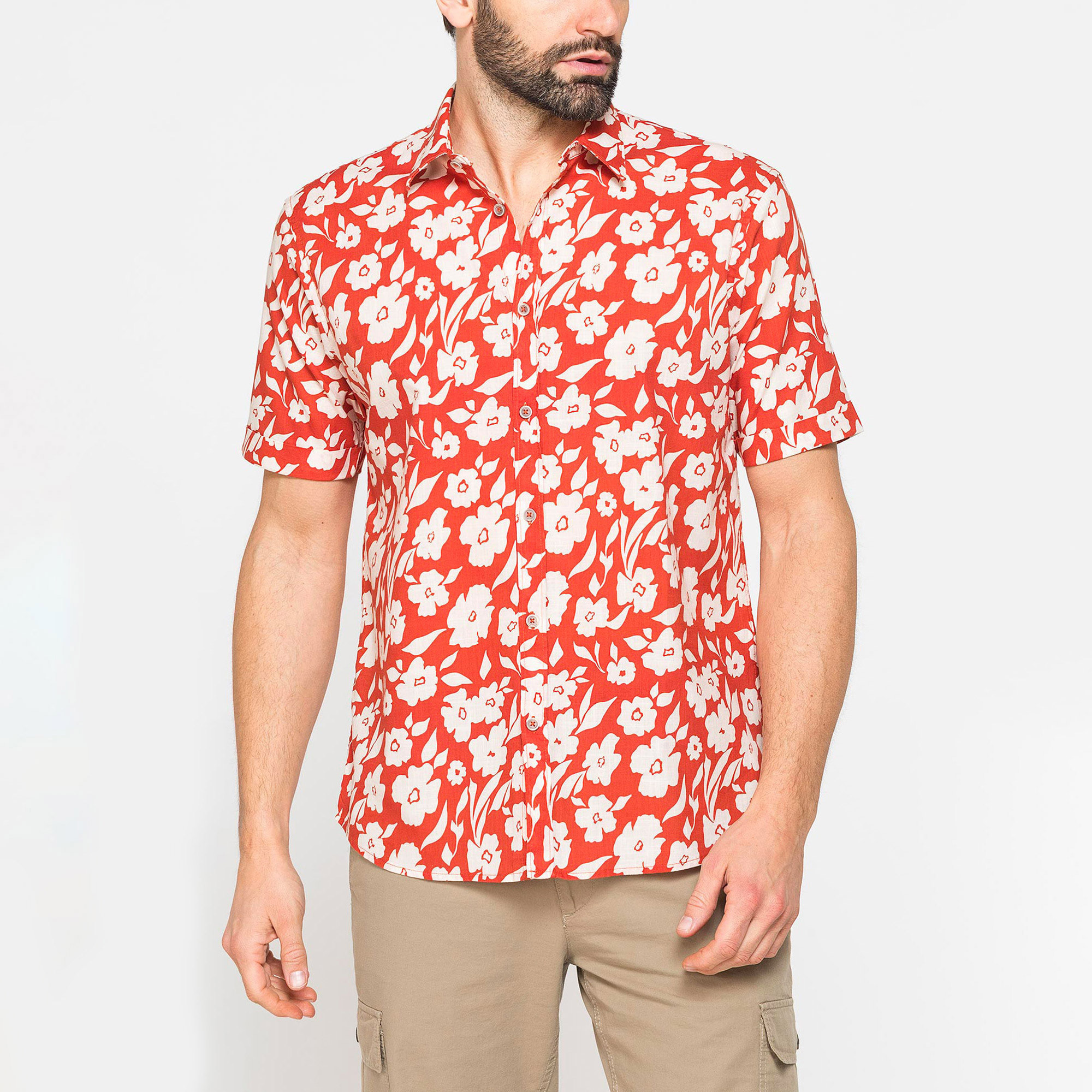 CAMICIA DA UOMO ESTIVA IN FANTASIA STAMPATA