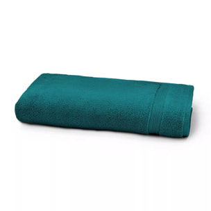 Drap de douche pur coton 550 g/m² uni vert Elea emeraude