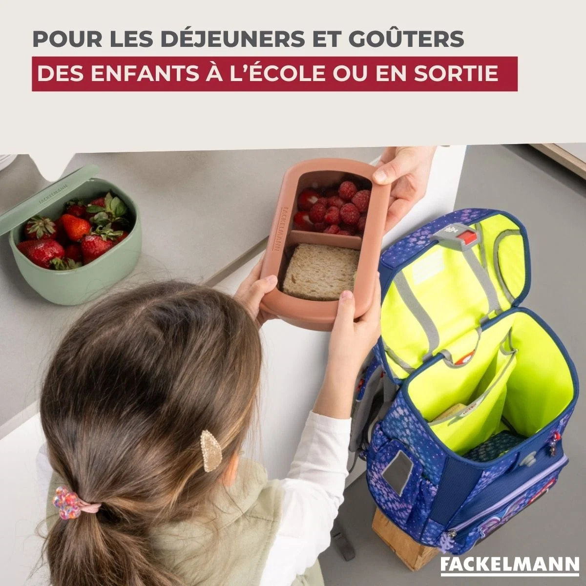 Lunchbox Terracotta à compartiment réglable sans BPA Fackelmann Storage