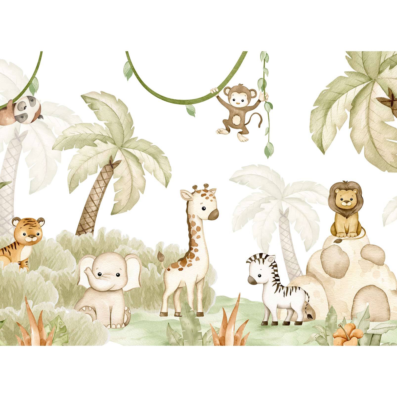 Papier peint baby safari Intissé
