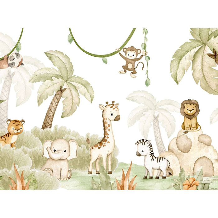 Papier peint baby safari Intissé