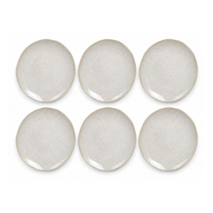 Lot de 6 petites assiettes à dessert, NUAGE