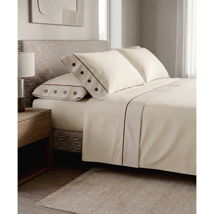 Completo letto Naturale IPERSAN Puro Cotone Rigato