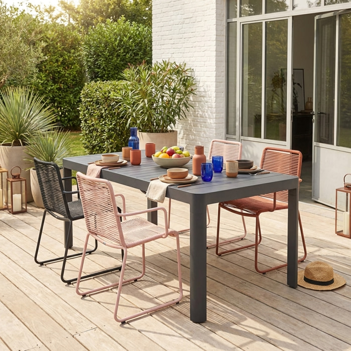 Table de jardin extensible aluminium 6-10 places LUNEA