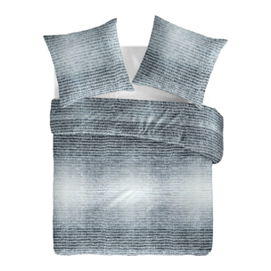 Parure de lit avec housse de couette 240x220 cm + 2 taies d'oreiller 65x65 cm 100% percale de coton - MURIEL -