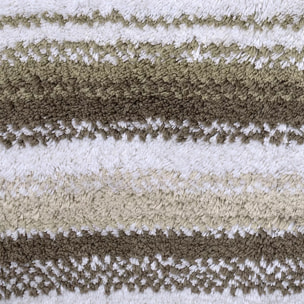 Tapis de bain pur coton 2000 g/m² rayé beige Venice beige