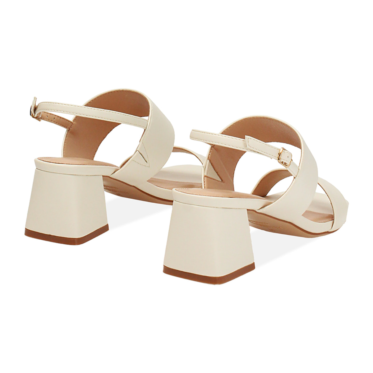 Sandali panna tacco 5,5 cm