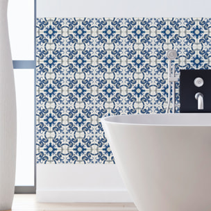 Stickers muraux - Sticker Mural Carrelage adhésif Cuisine Salle de Bain - 30 STICKERS CARREAUX DE CIMENT AZULEJOS ROSA