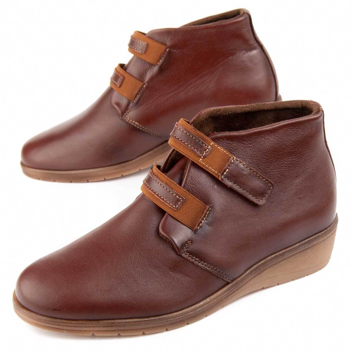 Botín De Cuña - Marrón - Altura: 4 Cm