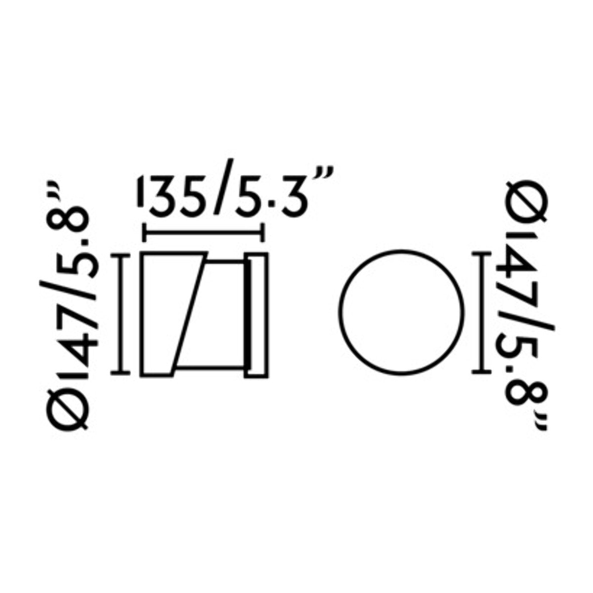 BLOCK 135Lampada da parete grigio