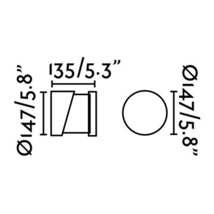 BLOCK 135Lampada da parete grigio