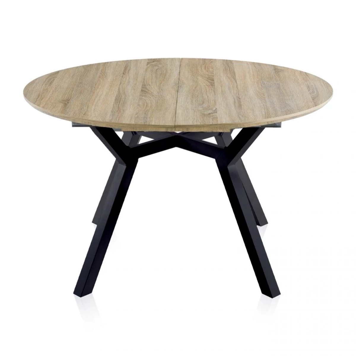 Mesa redonda extensible Aeris Negro - Roble