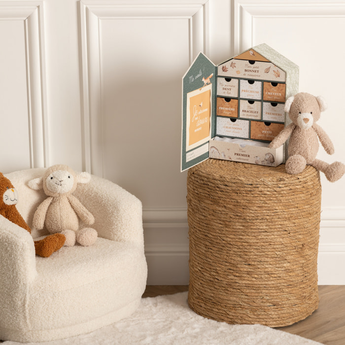 Coffret de naissance souvenirs forêt 10 tiroirs PPR