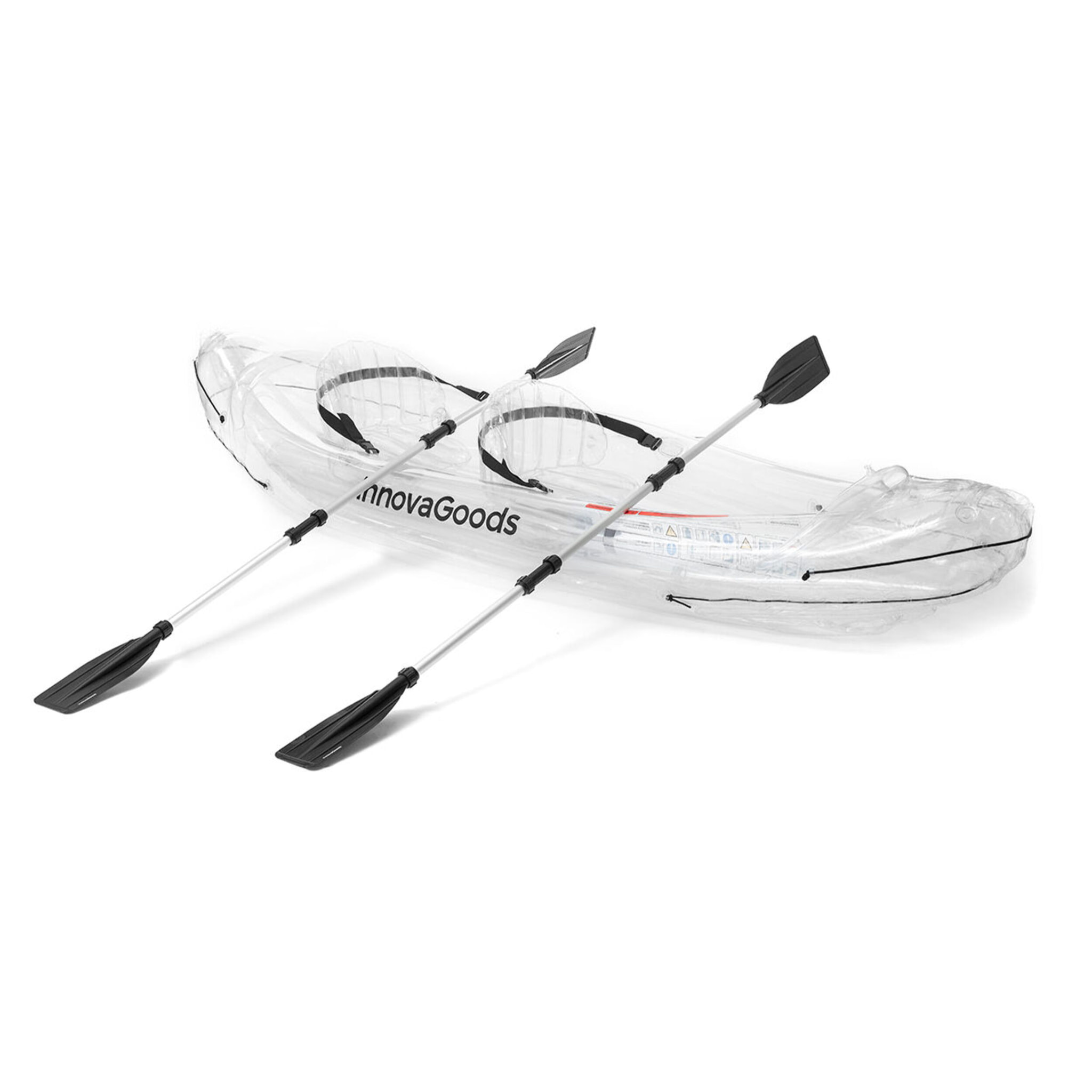 Kayak Gonfiabile Trasparente con Accessori Paros InnovaGoods 312 cm 2 posti