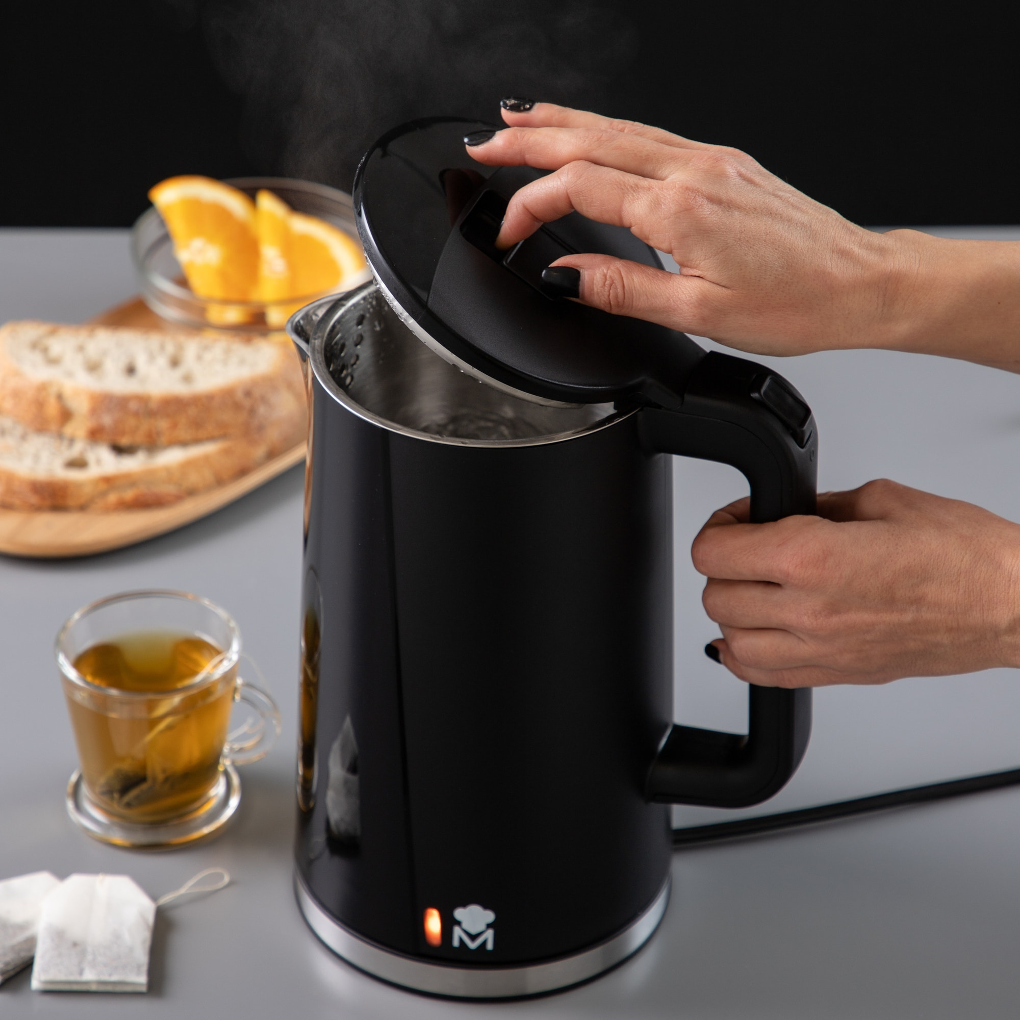 Hervidor eléctrico foodies de 1,7l y 2200w masterpro