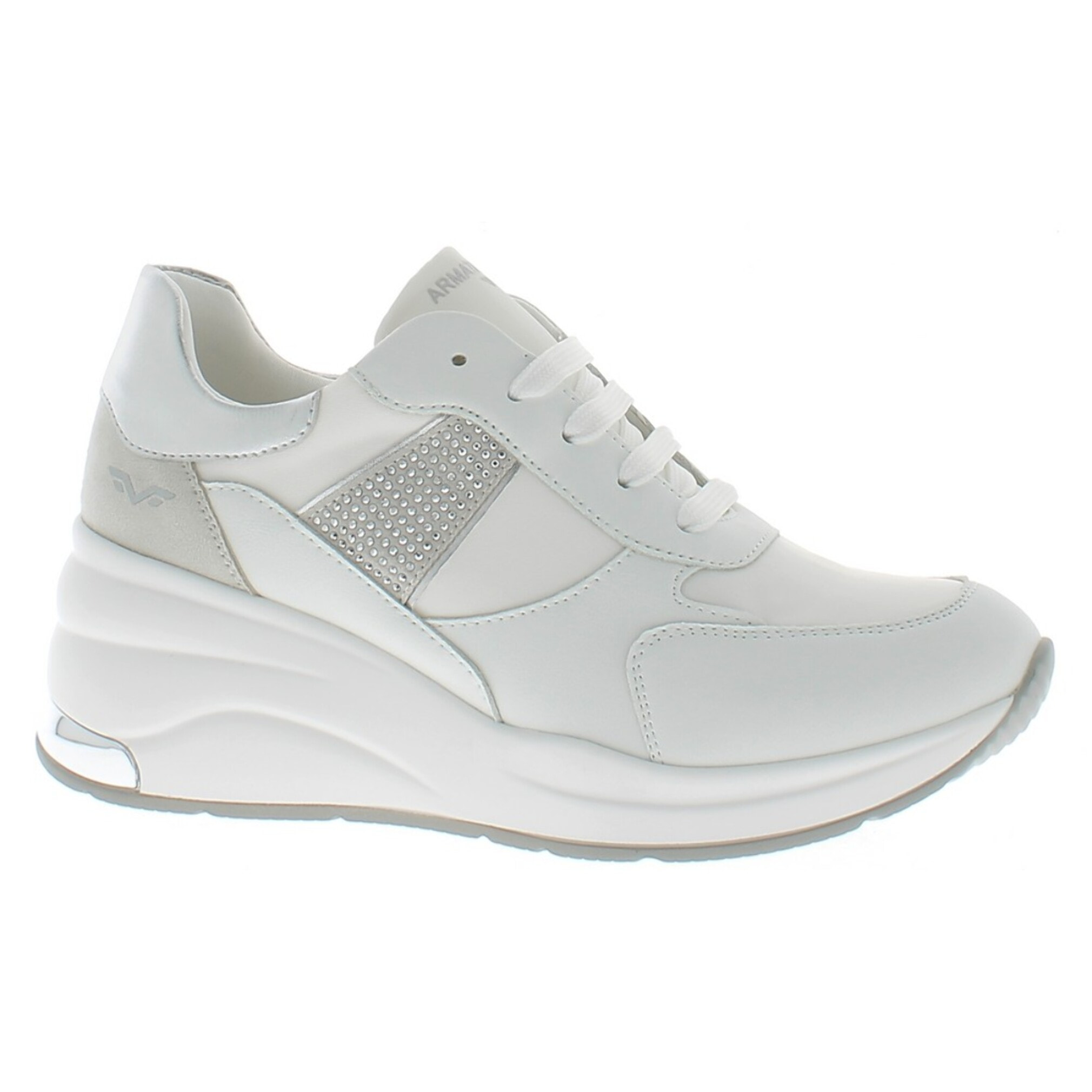 Armata di Mare Scarpe Donna Sneakers Casual Zeppa con Soletta in Memory Foam AMD S51H63 White Silver