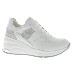 Armata di Mare Scarpe Donna Sneakers Casual Zeppa con Soletta in Memory Foam AMD S51H63 White Silver