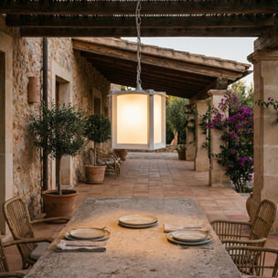 LEDS C4 Mark lampara colgante de uso interior para bombilla E27 en color blanco