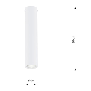 Faretto Tecno in acciaio bianco opaco
